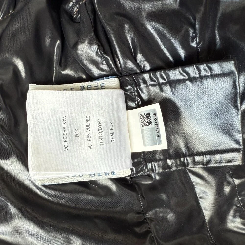 Moncler Fulmarus Shiny Green Down Puffer Coat Real Fur Hood Size 1 - Picture 13 of 14